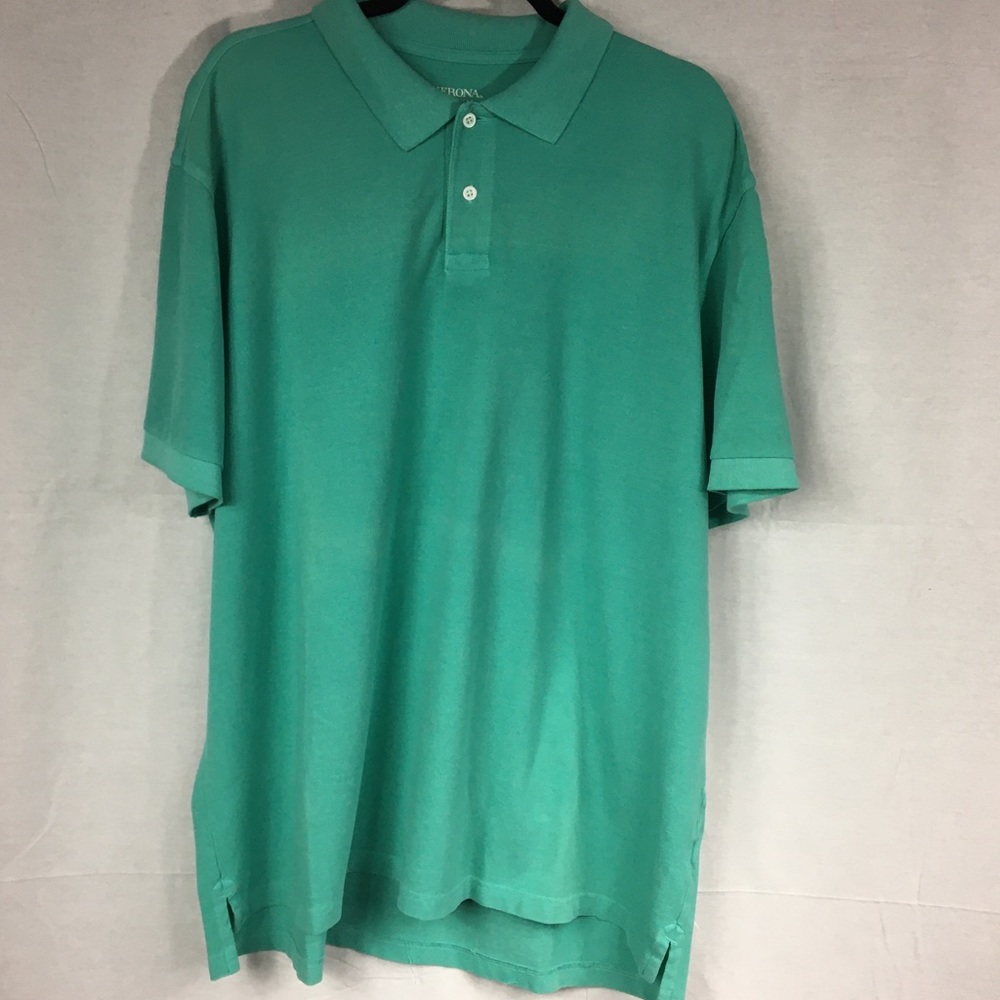 Merona polo size XXL green lime short sleeve shirt 3 button front